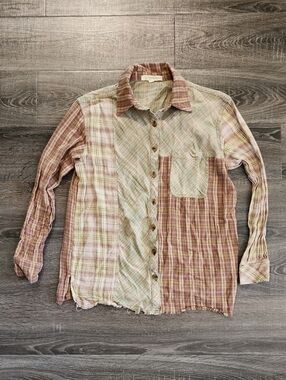 🌵 Rewind Patchwork Plaid Flannel Shirt 🌵